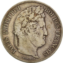 Moneta, Francia, Louis-Philippe, 5 Francs, 1840, Bordeaux, MB+, Argento