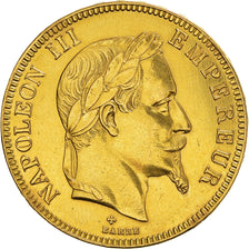 Munten, Frankrijk, Napoleon III, 100 Francs, 1869, Strasbourg, ZF+, Goud