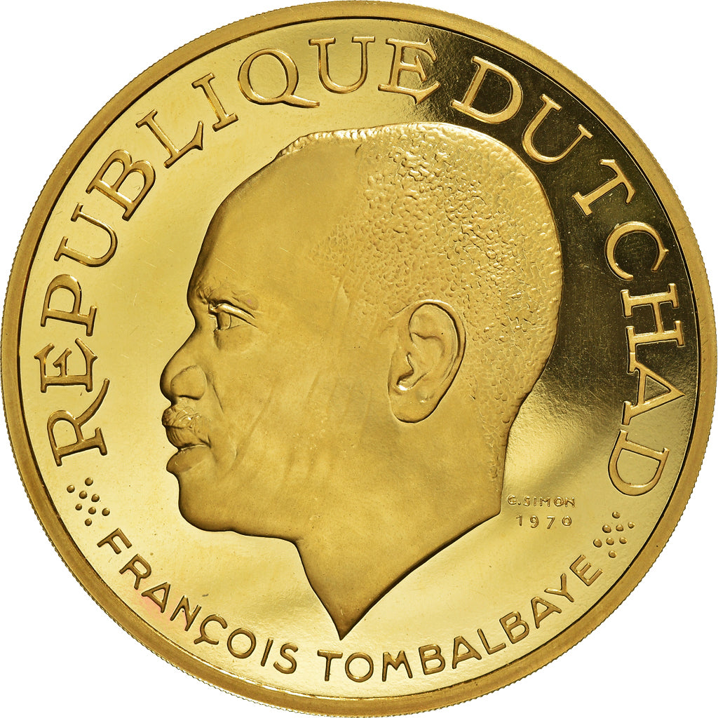 Coin, Chad, François Tombalbaye, 20000 Francs, 1970, Paris, MS(65-70), Gold
