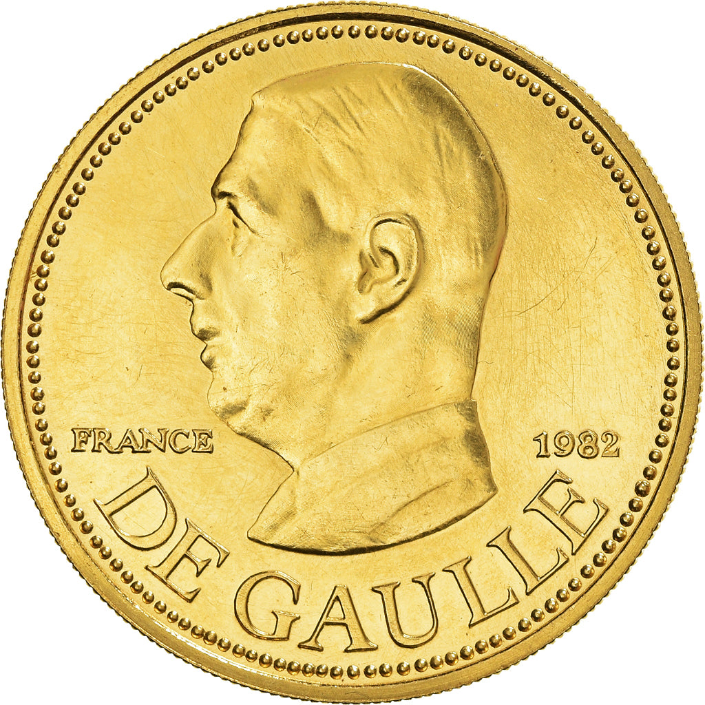 Frankreich, Medaille, French Fifth Republic, Général De Gaulle, 1982, UNZ+