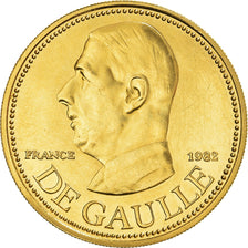 Frankreich, Medaille, French Fifth Republic, Général De Gaulle, 1982, UNZ+