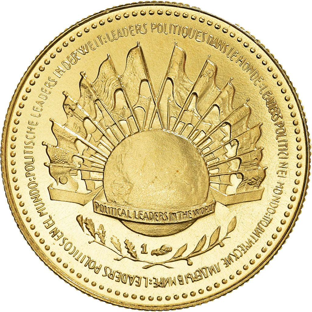 Francia, medalla, French Fifth Republic, Général De Gaulle, 1982, SC+, Oro