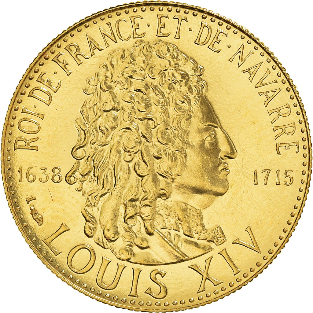 Francia, medaglia, French Fifth Republic, Louis XIV, 1980, SPL+, Oro