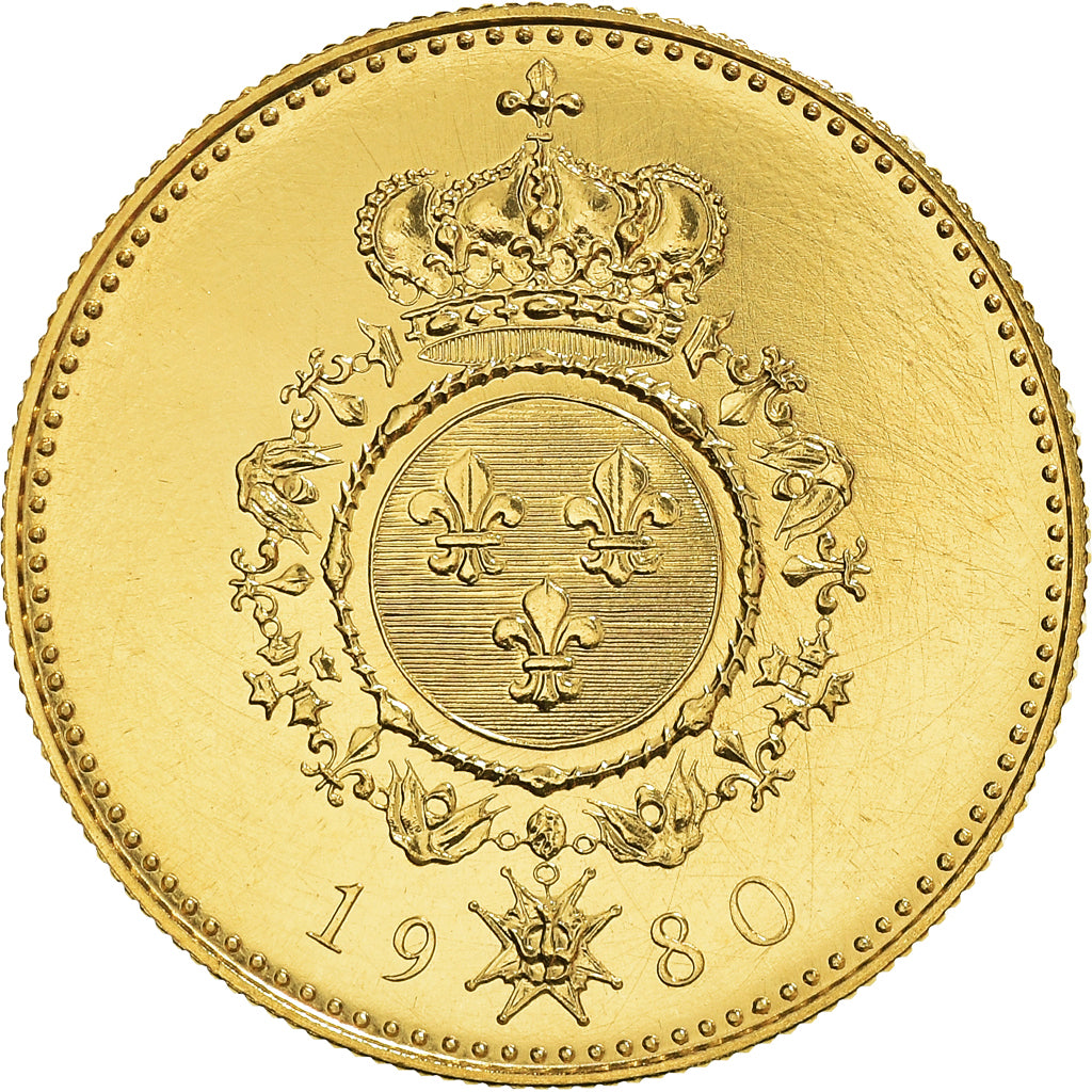 Francia, medaglia, French Fifth Republic, Louis XIV, 1980, SPL+, Oro