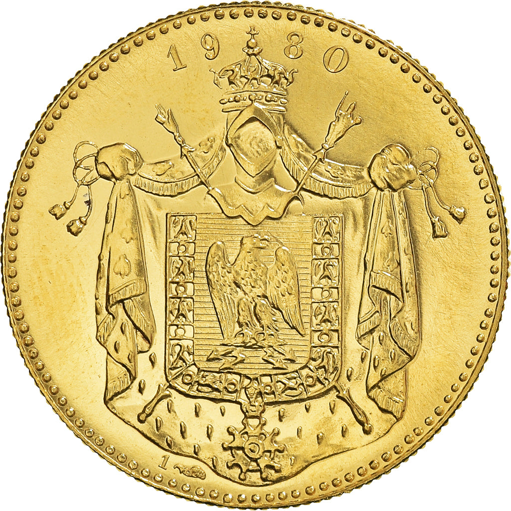 Frankrijk, Medaille, French Fifth Republic, Napoléon Ier, 1980, UNC, Goud