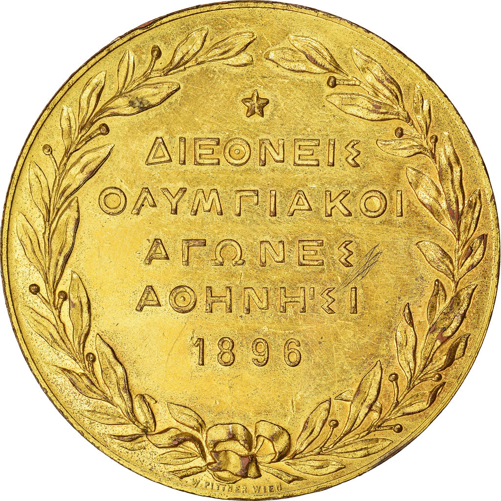 Grèce, Médaille, Jeux Olympiques d'Athènes, Athènes, 1896, TTB+, bronze