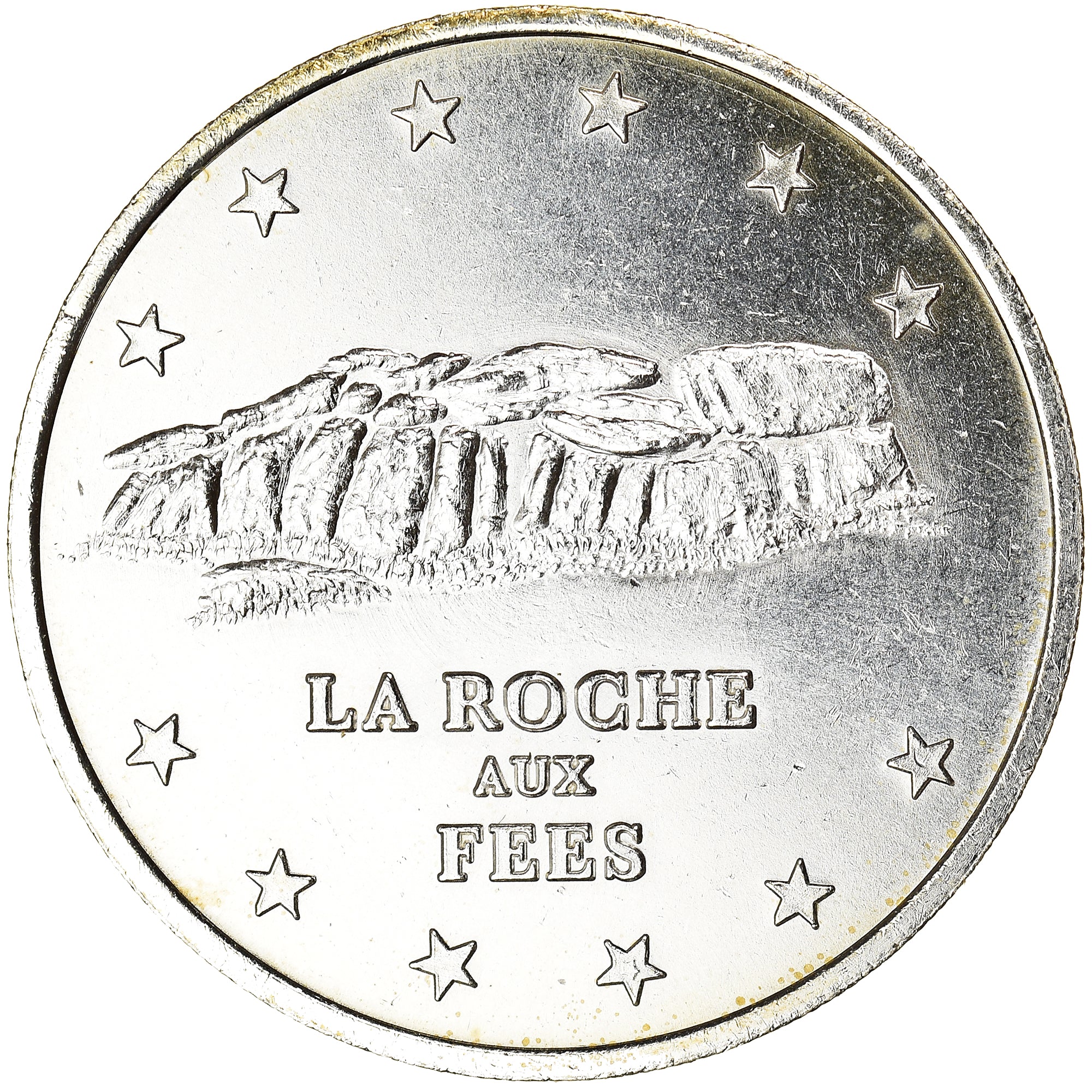 Francja, Euro, Euro des Villes, 1997, la roche aux fees, AU(55-58), Srebro