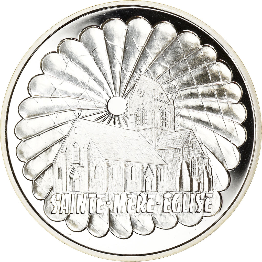 Coin, France, Sainte-Mère-Eglise, 100 Francs, 1994, BE, MS(65-70), Silver