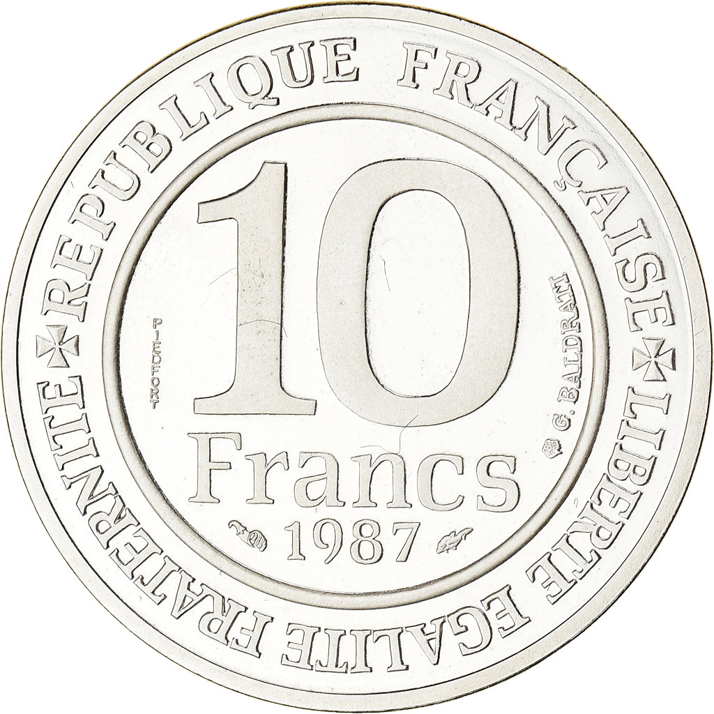 Monnaie, France, Millénaire Capétien, 10 Francs, 1987, FDC, Argent
