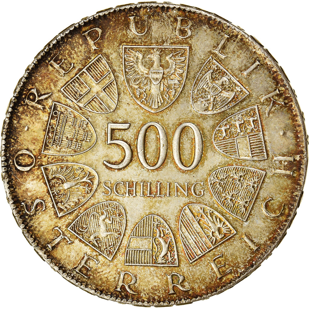 Moeda, Áustria, 500 Schilling, 1981, Vienna, MS(63), Prata, KM:2952