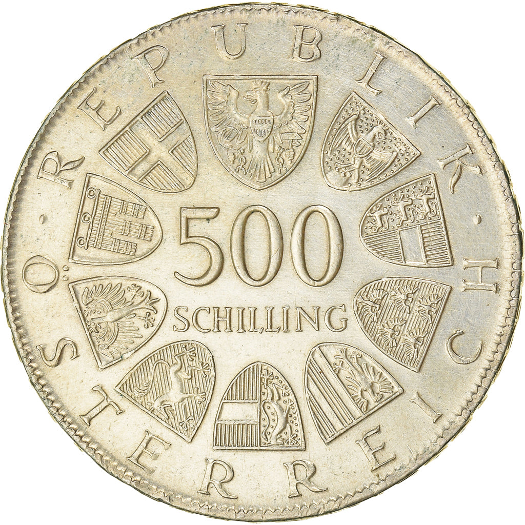 Coin, Austria, 500 Schilling, 1981, Vienna, MS(63), Silver, KM:2954