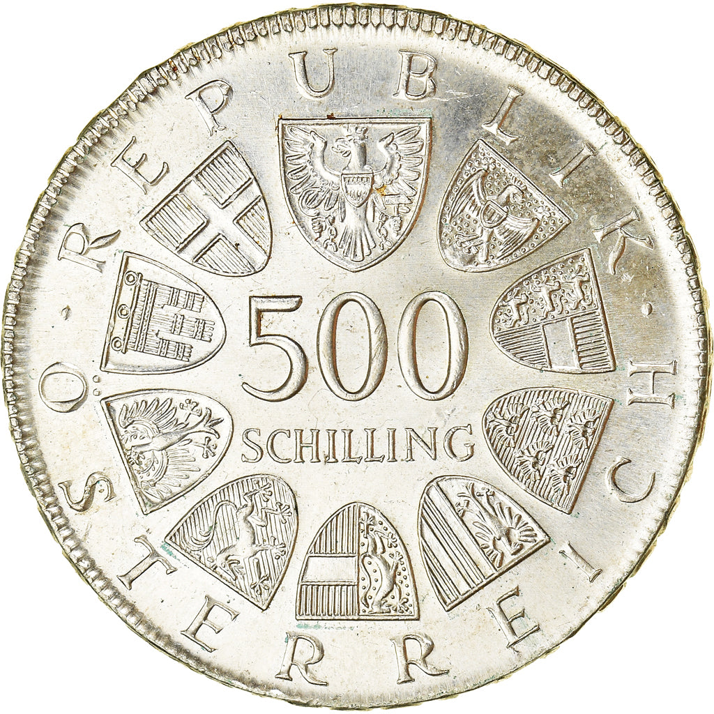 Moneta, Austria, 500 Schilling, 1982, Vienna, SPL, Argento, KM:2957