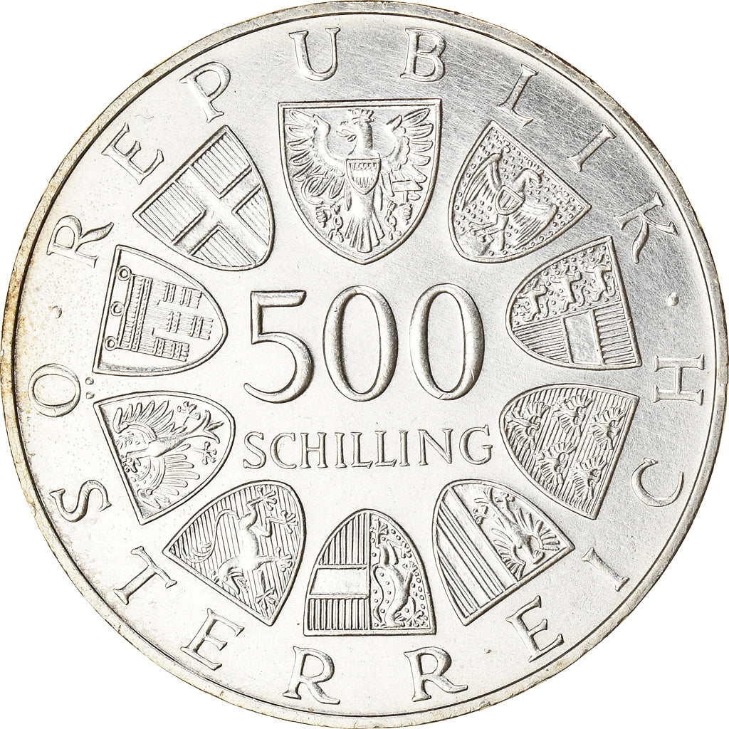 Moneda, Austria, 500 Schilling, 1986, Vienna, SC, Plata, KM:2977
