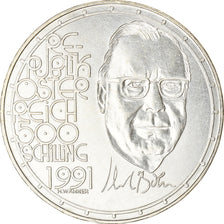 Coin, Austria, 500 Schilling, 1991, Vienna, MS(63), Silver, KM:3002