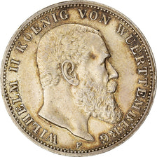 Münze, Deutsch Staaten, WURTTEMBERG, Wilhelm II, 3 Mark, 1912, Freudenstadt