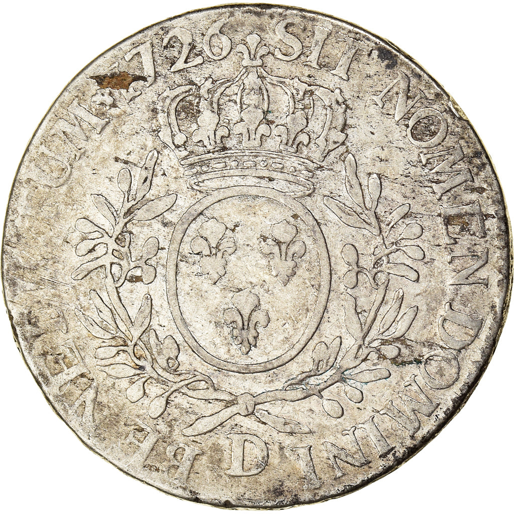 Münze, Frankreich, Louis XV, Écu aux branches d'olivier, Ecu, 1726, Lyon, S