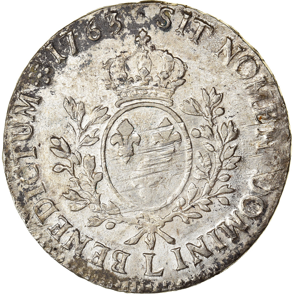 Moneta, Francja, Louis XV, Écu au bandeau, Ecu, 1763, Bayonne, VF(30-35)
