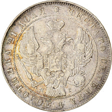 Moneda, Rusia, Rouble, 1841, Saint-Petersburg, MBC+, Plata, KM:168.1