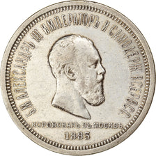 Moneta, Russia, Alexander III, Rouble, 1883, St. Petersburg, BB, Argento, KM:43