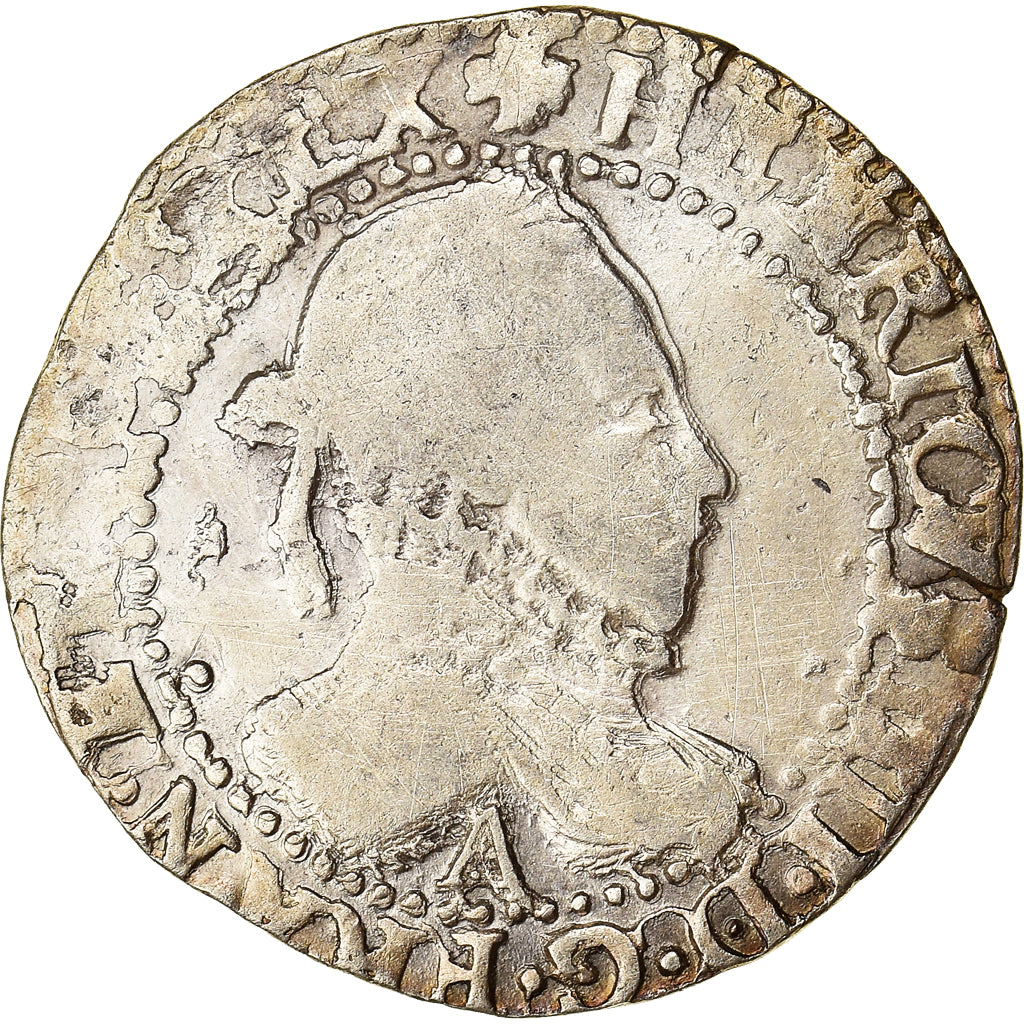Coin, France, Henri III, Demi Franc, 1587, Paris, VF(30-35), Silver