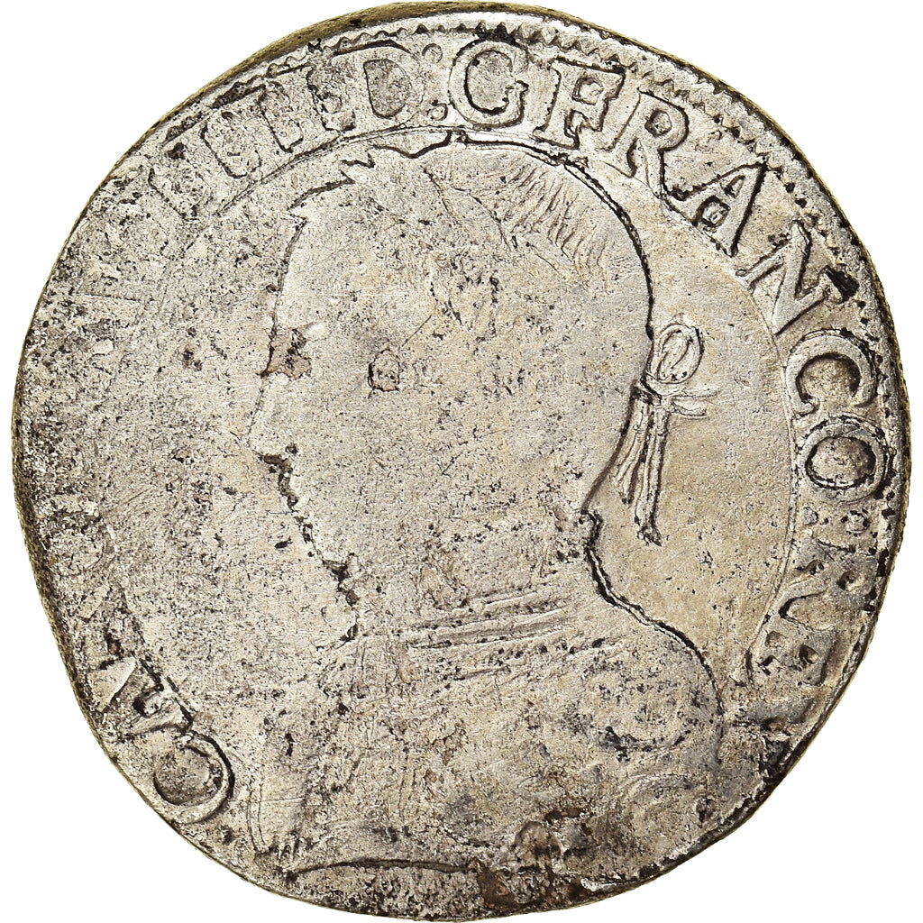 Moneda, Francia, Charles IX, Teston, 1564, La Rochelle, BC, Plata