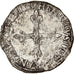 Moneda, Francia, Henri III, 1/4 Ecu, 1587, Rennes, MBC, Plata, Duplessy:1133