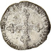Moneta, Francia, Henri III, 1/4 Ecu, 1583, Rennes, MB+, Argento, Sombart:4662