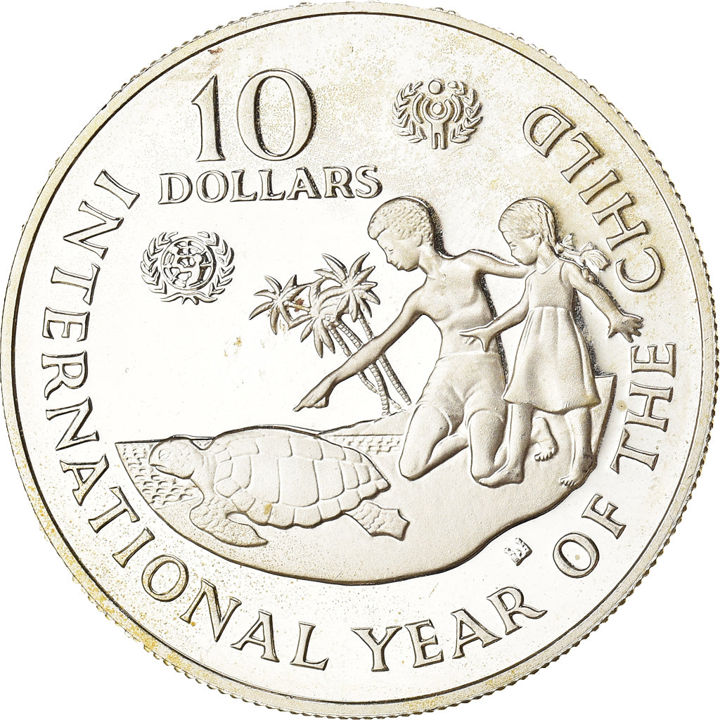 Monnaie, Îles Caïmans, Elizabeth II, 10 Dollars, 1982, British Royal Mint