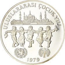 Munten, Turkije, 500 Lira, 1979, Year of Child, UNC, Zilver, KM:931