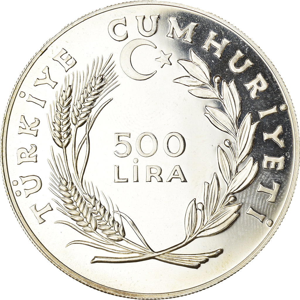 Munten, Turkije, 500 Lira, 1979, Year of Child, UNC, Zilver, KM:931