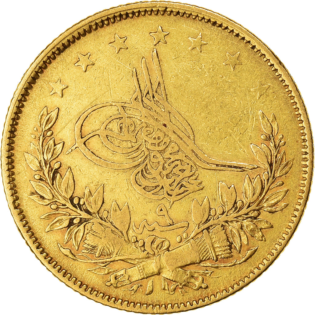 Moneta, Turchia, Abdul Aziz, 100 Kurush, 1869/AH1277/9, Qustantiniyah, BB, Oro