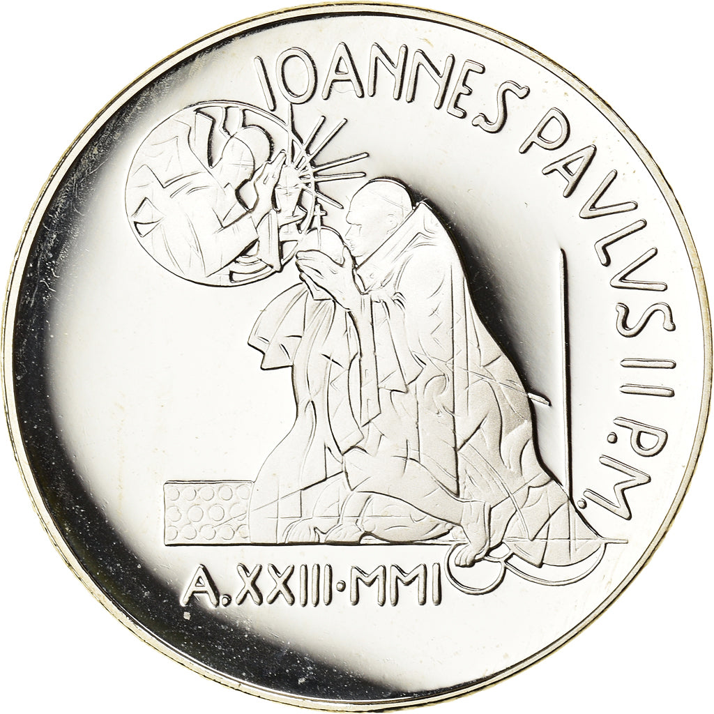 Münze, Vatikanstadt, John Paul II, 5000 Lire, 2001, Rome, STGL, Silber, KM:340