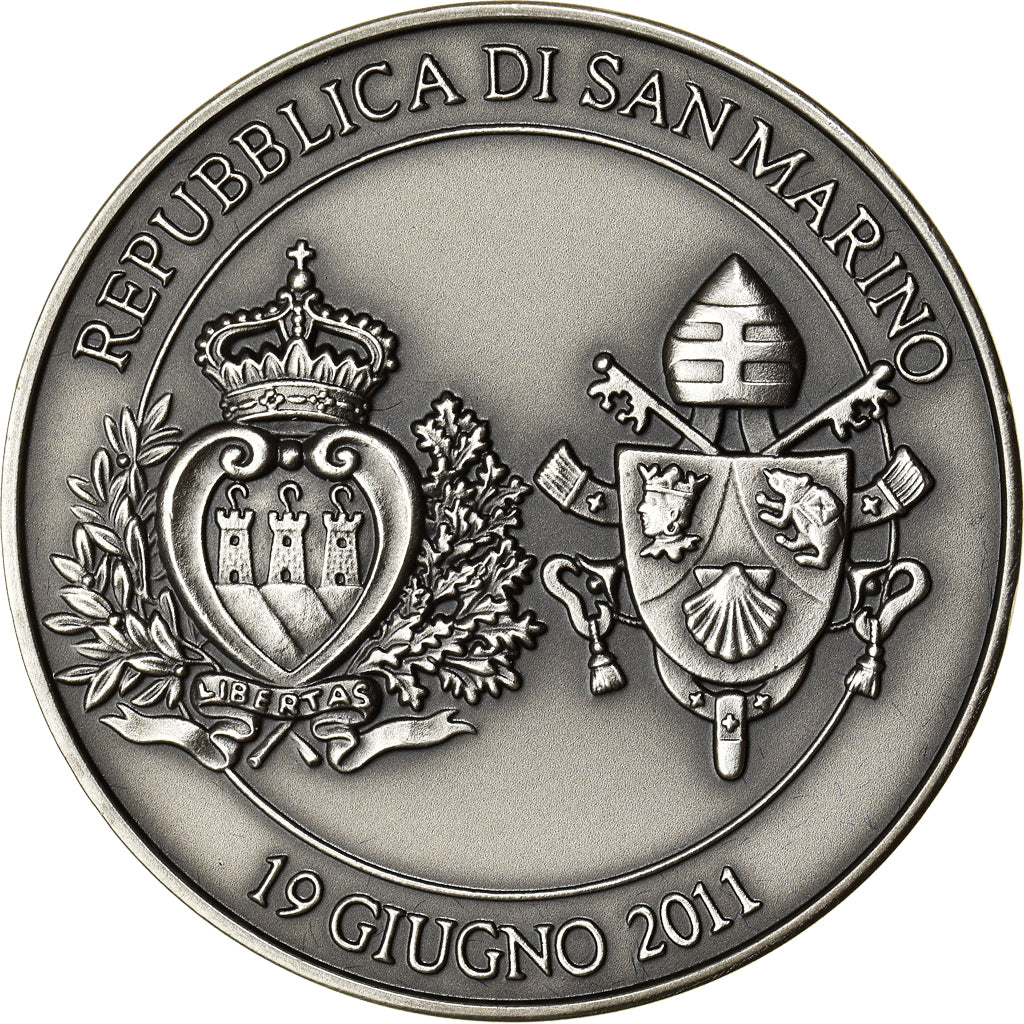 San Marino, Medal, Visita Pastorale, 2011, Sicilia, Benoit XVI, MS(65-70)