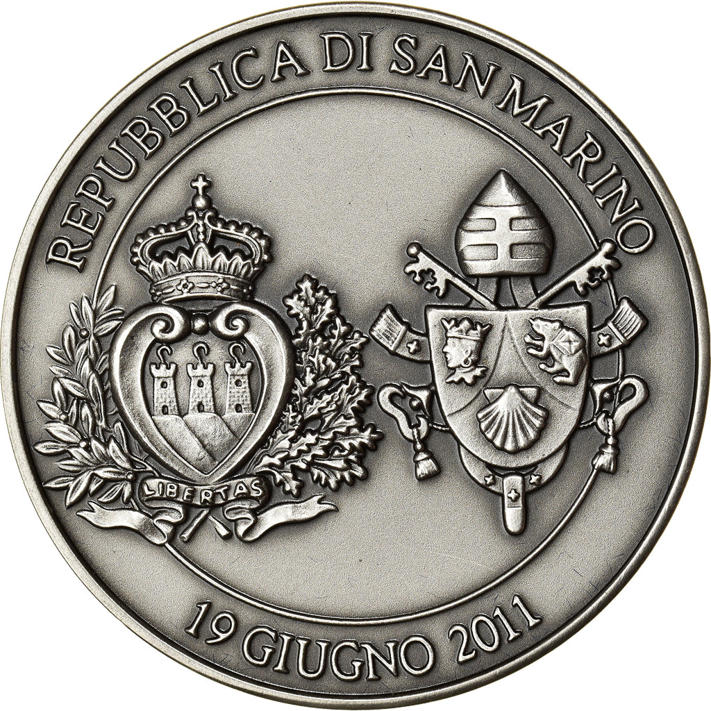 Saint Marin , Médaille, Visita Pastorale, 2011, Sicilia, Benoit XVI, FDC