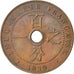 FRENCH INDO-CHINA, Cent, 1919, Paris, KM #12.1, EF(40-45), Bronze, 26, Lecompte.