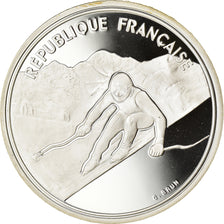 Moneta, Francia, Alpine skiing, 100 Francs, 1989, Albertville 92, FDC, Argento