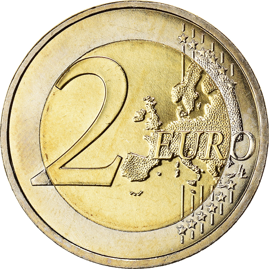 France, 2 Euro, EMU, 2009, Paris, Colorized, AU(55-58), Bi-Metallic, KM:1590