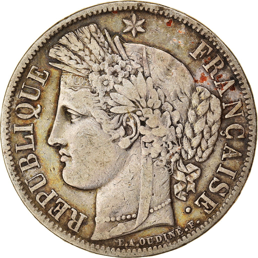 Münze, Frankreich, Cérès, 5 Francs, 1849, Paris, S+, Silber, KM:761.1