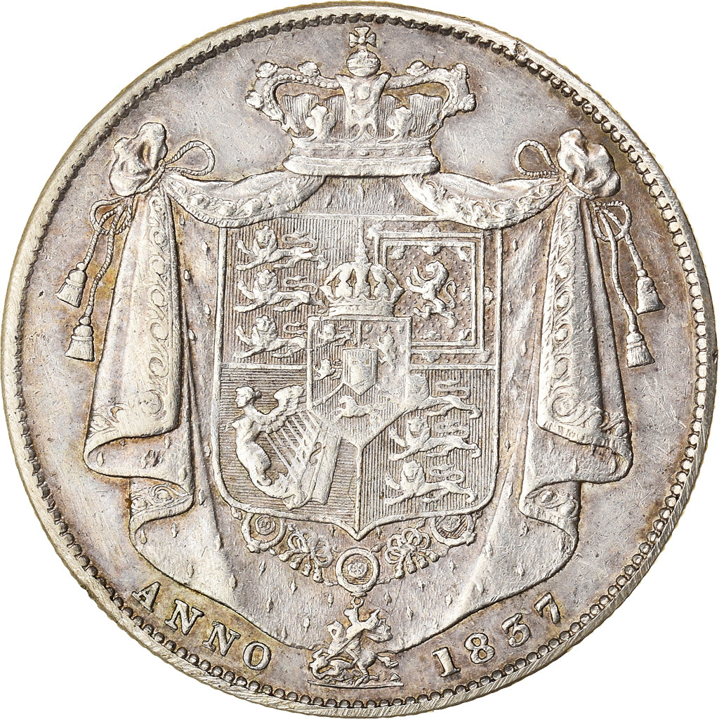 Münze, Großbritannien, William IV, 1/2 Crown, 1837, SS, Silber, KM:714.2