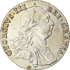Coin, Great Britain, George III, Shilling, 1787, AU(50-53), Silver, KM:607.1