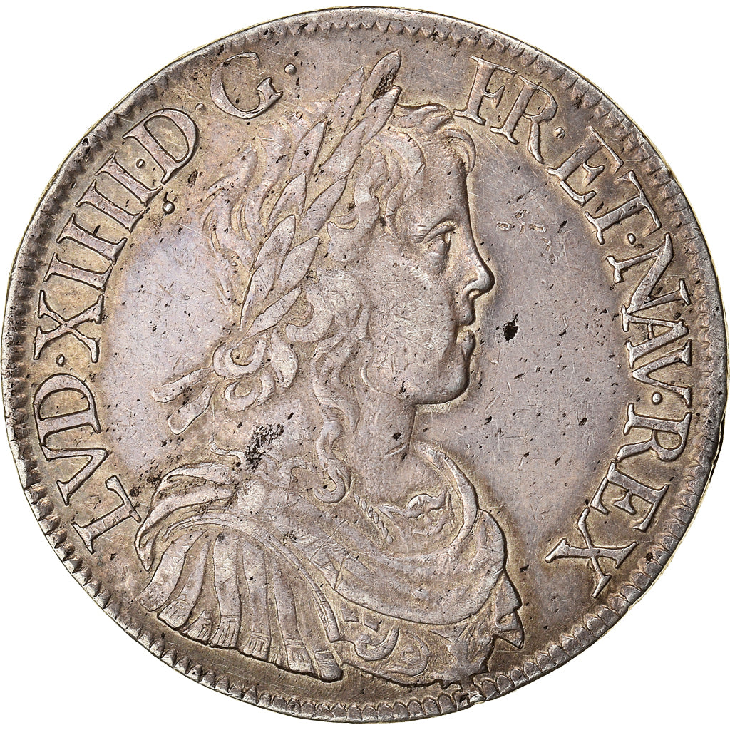 Moneda, Francia, Louis XIV, Écu à la mèche longue, Ecu, 1652, Paris, MBC