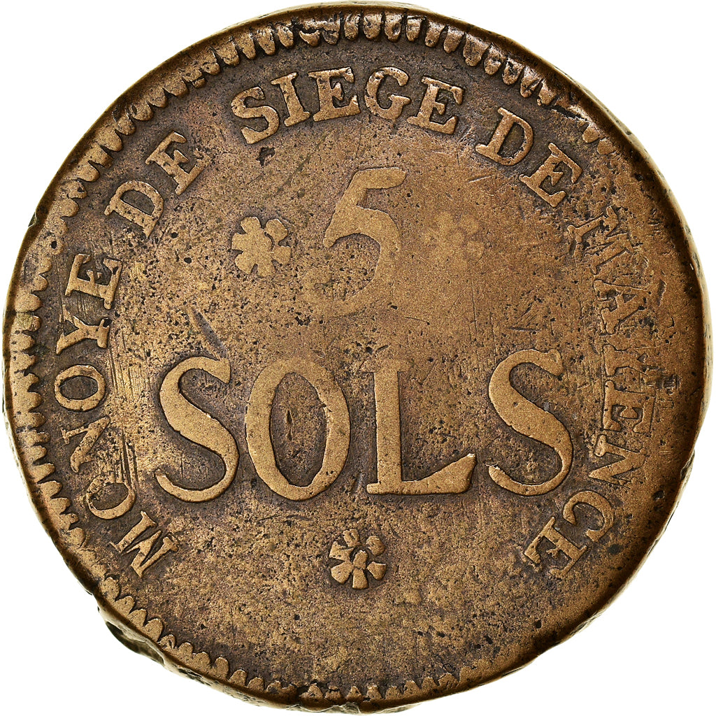 Münze, Deutsch Staaten, MAINZ, Friedrich Karl Josef, 5 Sols, 1793, S, Kupfer