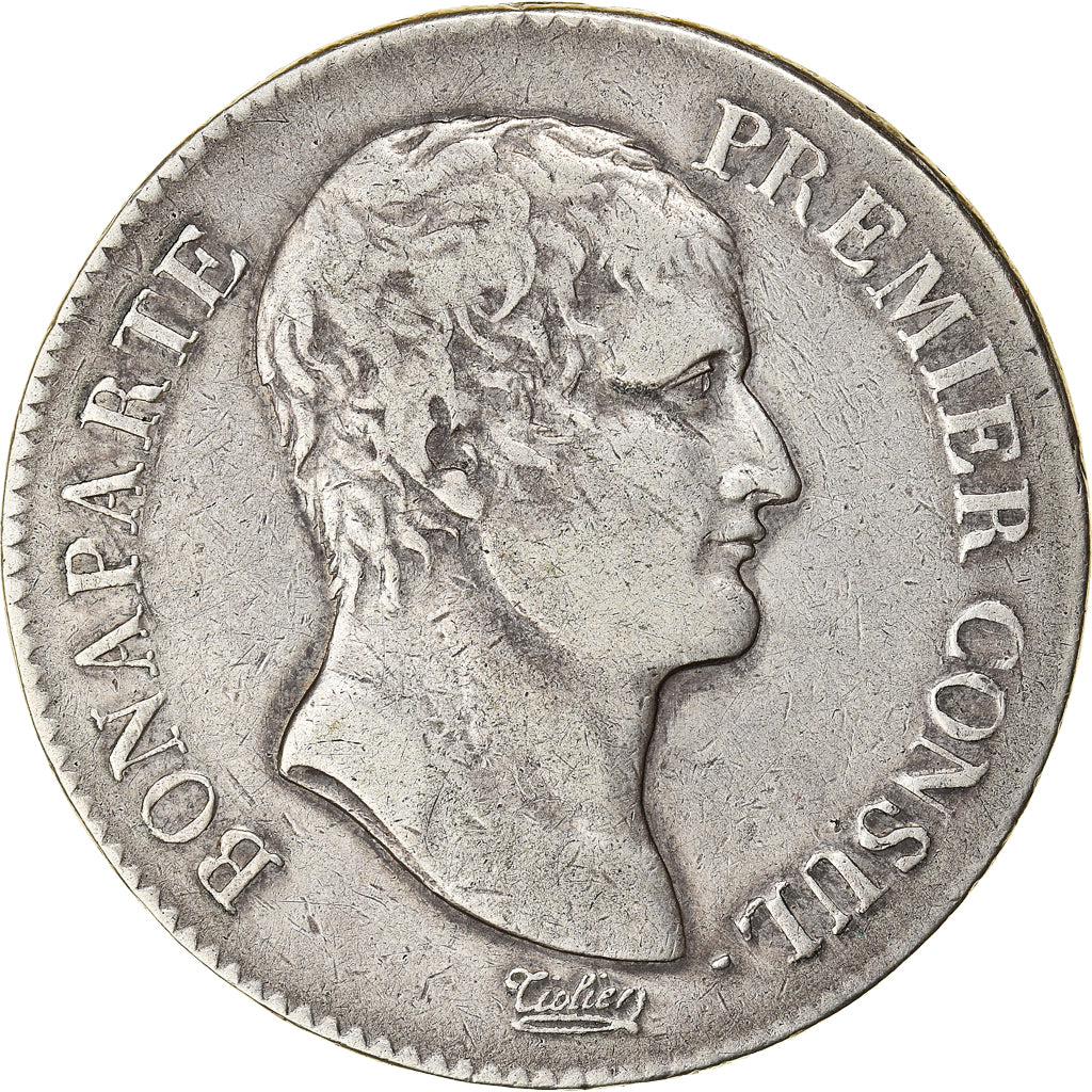 Munten, Frankrijk, Napoleon I, 5 Francs, An XI, Paris, FR+, Zilver, KM:650.1