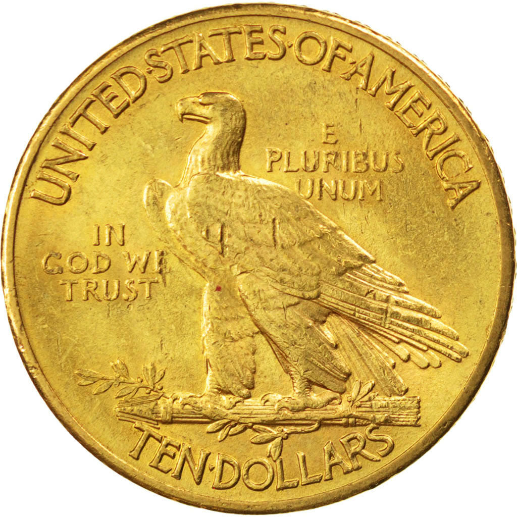 Stati Uniti, Indian Head, $10, Eagle, 1915, U.S. Mint, Philadelphia, BB+, Oro...
