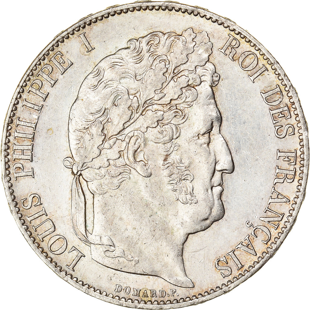 Coin, France, Louis-Philippe, 5 Francs, 1847, Paris, AU(55-58), Silver