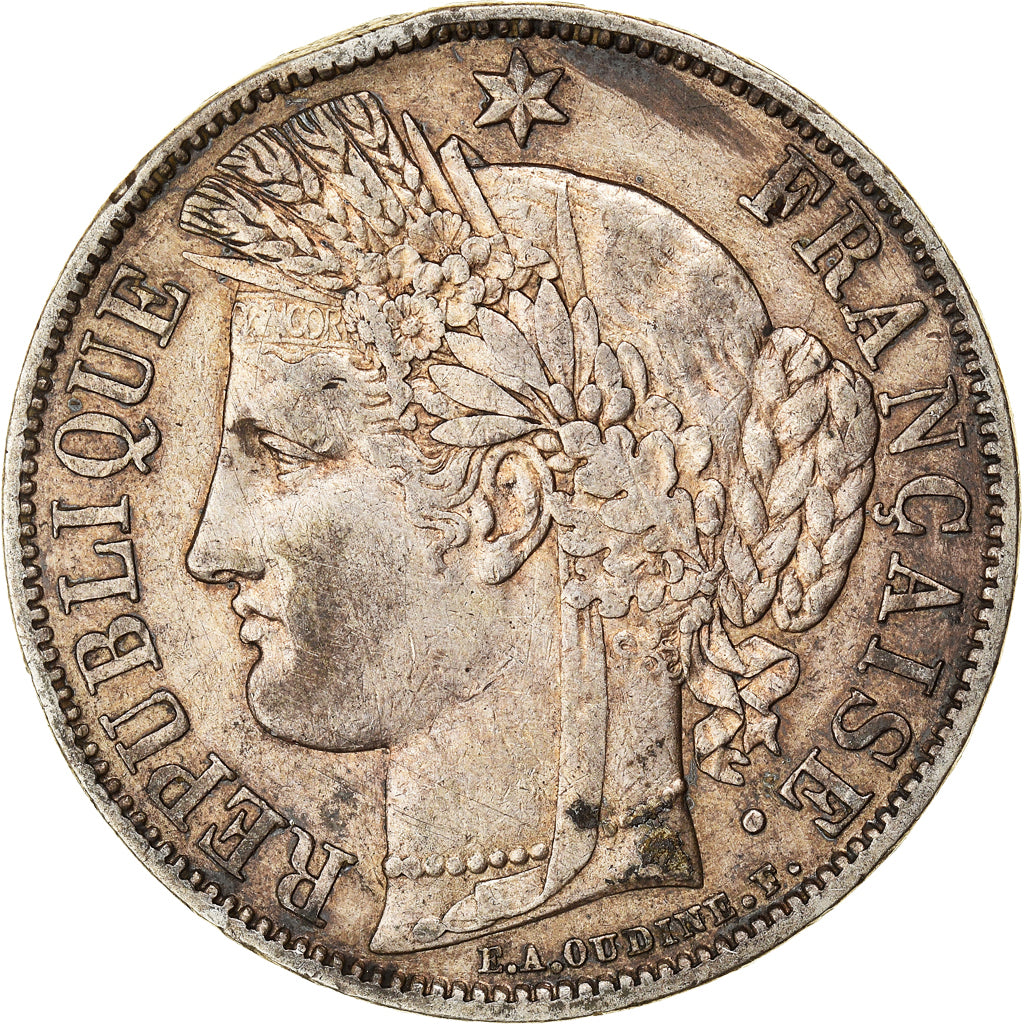 Münze, Frankreich, Cérès, 5 Francs, 1851, Paris, SS, Silber, KM:761.1