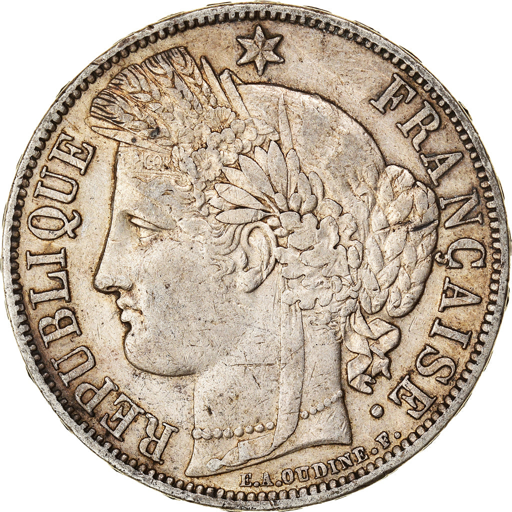 Coin, France, Cérès, 5 Francs, 1870, Paris, EF(40-45), Silver, KM:819
