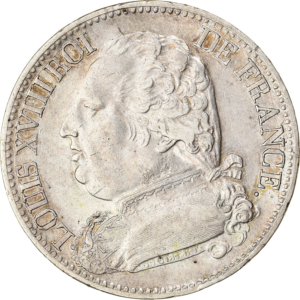 Moeda, França, Louis XVIII, Louis XVIII, 5 Francs, 1814, Bordeaux, EF(40-45)