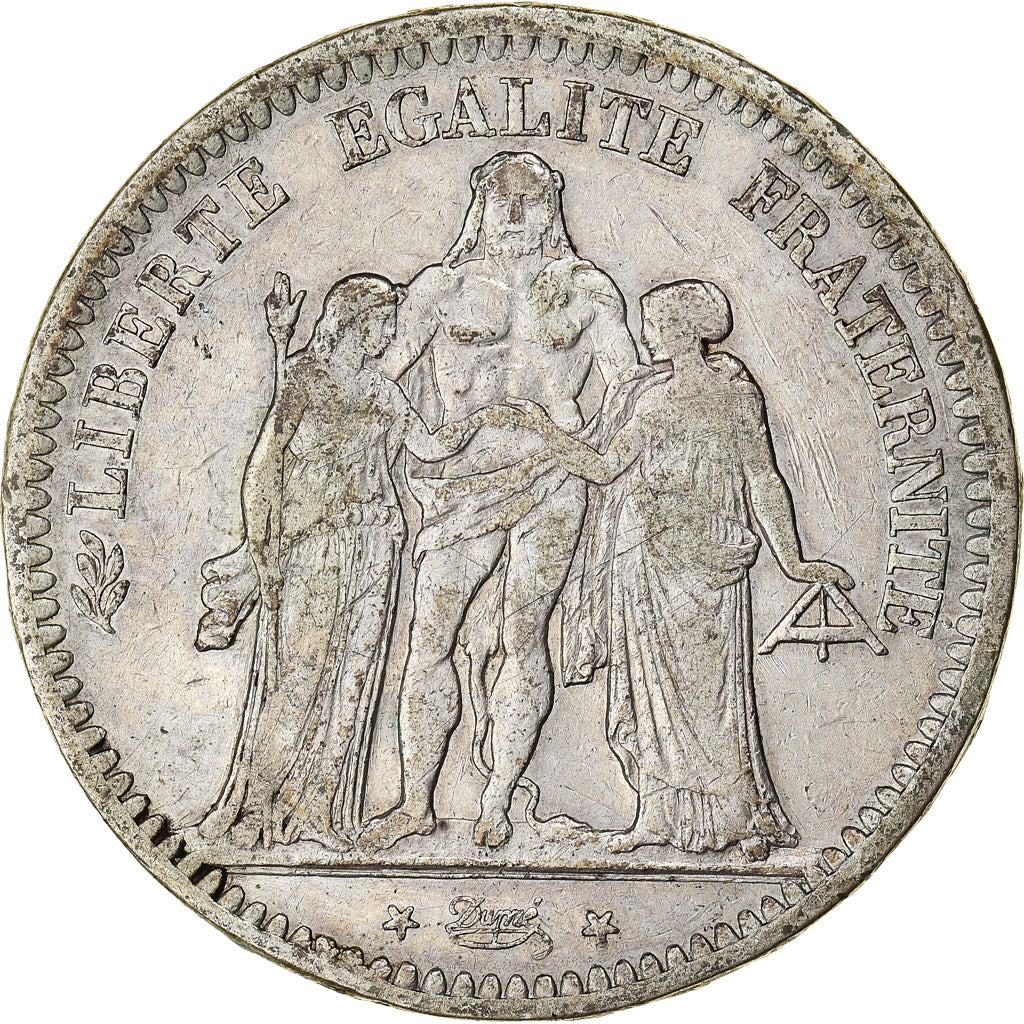 Coin, France, Hercule, 5 Francs, 1848, Strasbourg, VF(30-35), Silver, KM:756.2