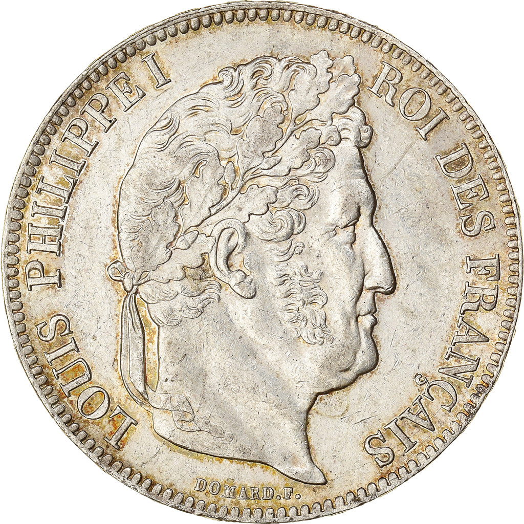 Coin, France, Louis-Philippe, 5 Francs, 1843, Rouen, AU(55-58), Silver